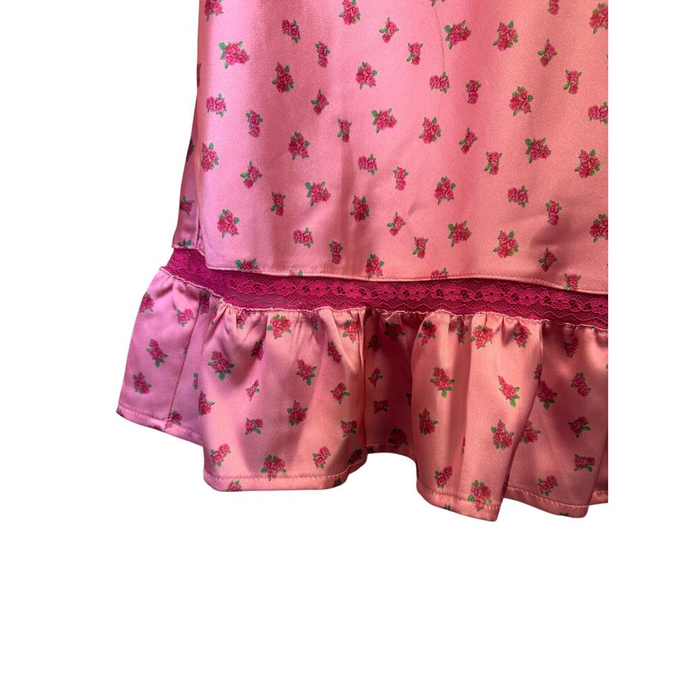 Betsy Johnson x Forever 21 Pink floral lace mini slip dress small coquette Y2K - Picture 2 of 7